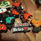 Halloween Shoe Charms Horror Batty Benit Pumpkin Devil Hearts Bebes Rubber