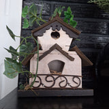 Wooden Birdhouse Decorative 8 Inch Rustic Granny Country Ivy