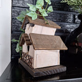 Wooden Birdhouse Decorative 8 Inch Rustic Granny Country Ivy