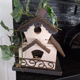 Wooden Birdhouse Decorative 8 Inch Rustic Granny Country Ivy