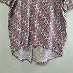 Lularoe Shirt Top Hi Low Womens XL Short Sleeve Arrow Pattern