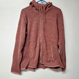 Kuhl Ascendyr Hoodie Rust Red Womens XL Pockets Full Zip Sweatshirt Warm