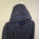 Vince Camuto Blue Jacket Full Zip Mens Large Hooded Pockets Hiking Camp Outdoors