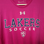 Under Armour Lakers Soccer Shirt Bright Pink Mens Medium Heatgear League Team