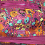 Sakroots Backpack Bag Nylon Tote Pink Floral Pockets Travel 14 Inches Wide