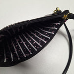 Betsey Johnson Luv Peace Crossbody Wristlet Black Pink Quotes Dream Good Vibes