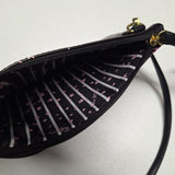Betsey Johnson Luv Peace Crossbody Wristlet Black Pink Quotes Dream Good Vibes