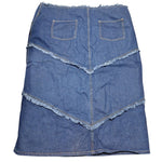 Starwear Redefined Denim Skirt Fringe Jean Long Womens Plus Size 26 Hippie