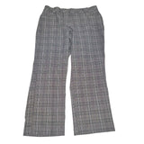 Dressbarn Pants Gray Plaid Business Slacks Womens 14W Pockets Work Office