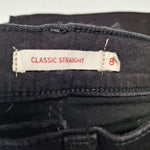 Levis Classic Straight Black Denim Pants Jeans Womens Size 8