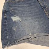 Levis High Rise Jean Shorts Cut Off Blue Distressed Ripped Womens Size 8 W29
