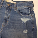 Levis High Rise Jean Shorts Cut Off Blue Distressed Ripped Womens Size 8 W29
