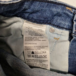 Levis High Rise Jean Shorts Cut Off Blue Distressed Ripped Womens Size 8 W29
