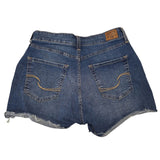 Levis High Rise Jean Shorts Cut Off Blue Distressed Ripped Womens Size 8 W29