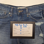 Levis High Rise Jean Shorts Cut Off Blue Distressed Ripped Womens Size 8 W29