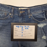 Levis High Rise Jean Shorts Cut Off Blue Distressed Ripped Womens Size 8 W29