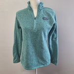 Patagonia Quarter Zip Pullover Womens M Sweatshirt Gorp Core Teal Blue Fleece