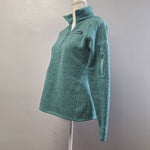 Patagonia Quarter Zip Pullover Womens M Sweatshirt Gorp Core Teal Blue Fleece