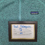 Patagonia Quarter Zip Pullover Womens M Sweatshirt Gorp Core Teal Blue Fleece