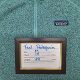 Patagonia Quarter Zip Pullover Womens M Sweatshirt Gorp Core Teal Blue Fleece