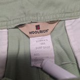 Woolrich Cropped Rolled Pants Petite Adjustable Green Buttons Womens 12 Short