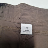 World Wide Sportsman Shorts Fishing Lightweight Summer Womens 10 Brown Pockets
