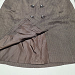 Apt 9 Skirt Womens Size 10 Brown Buttons Zip Side 16W x 23L A Line Academia