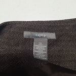 Apt 9 Skirt Womens Size 10 Brown Buttons Zip Side 16W x 23L A Line Academia
