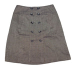 Apt 9 Skirt Womens Size 10 Brown Buttons Zip Side 16W x 23L A Line Academia