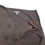 Apt 9 Skirt Womens Size 10 Brown Buttons Zip Side 16W x 23L A Line Academia