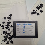 WHBM White House Black Market Pants Cropped Embelished Embroidered Womens 12