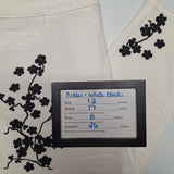 WHBM White House Black Market Pants Cropped Embelished Embroidered Womens 12