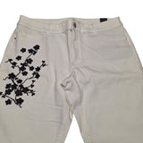 WHBM White House Black Market Pants Cropped Embelished Embroidered Womens 12