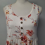 Maurices Tank Top Prairie Floral Sleeveless Womens Large with Tags Ruffle Button