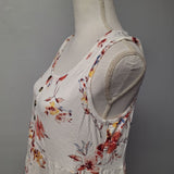 Maurices Tank Top Prairie Floral Sleeveless Womens Large with Tags Ruffle Button
