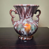 German Jasba Drip Vase Brown Fall Handle Small 4 Inch Vintage Classic