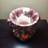 German Jasba Drip Vase Brown Fall Handle Small 4 Inch Vintage Classic