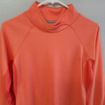 Cabelas Guidewear Lightweight Long Sleeve Shirt Salmon Orange Bright Women Small