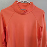 Cabelas Guidewear Lightweight Long Sleeve Shirt Salmon Orange Bright Women Small