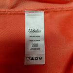Cabelas Guidewear Lightweight Long Sleeve Shirt Salmon Orange Bright Women Small