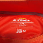 Cabelas Guidewear Lightweight Long Sleeve Shirt Salmon Orange Bright Women Small
