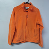 Columbia Full Zip Fleece Orange Womens Large Pockets Spring Fall Jacket Pumpkin