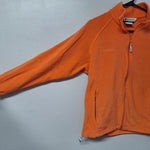 Columbia Full Zip Fleece Orange Womens Large Pockets Spring Fall Jacket Pumpkin