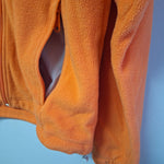 Columbia Full Zip Fleece Orange Womens Large Pockets Spring Fall Jacket Pumpkin