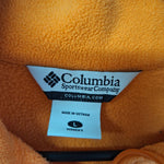 Columbia Full Zip Fleece Orange Womens Large Pockets Spring Fall Jacket Pumpkin