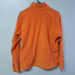Columbia Full Zip Fleece Orange Womens Large Pockets Spring Fall Jacket Pumpkin