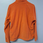 Columbia Full Zip Fleece Orange Womens Large Pockets Spring Fall Jacket Pumpkin