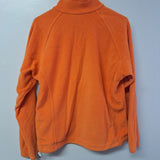 Columbia Full Zip Fleece Orange Womens Large Pockets Spring Fall Jacket Pumpkin