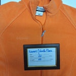Columbia Full Zip Fleece Orange Womens Large Pockets Spring Fall Jacket Pumpkin