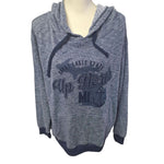 Great Lakes Up North Michigan Hoodie Peninsula Lightweight Blue Womens L